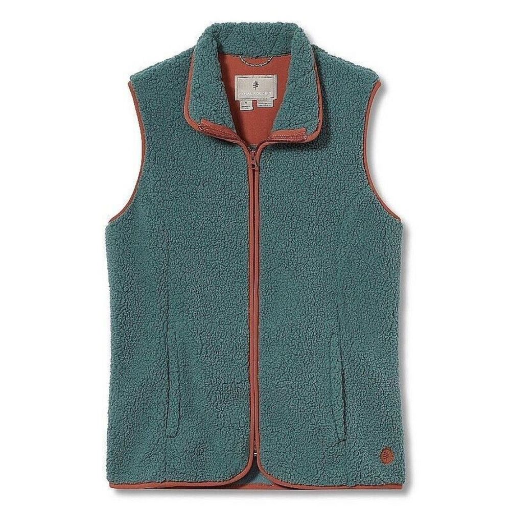 NWT royal robbins sherpa vest blue orange size small